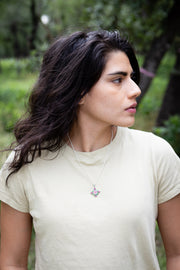 starburst pendant with cremation ash